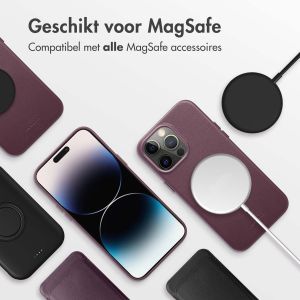 Accezz MagSafe Leather Backcover iPhone 14 Pro Max - Heath Purple