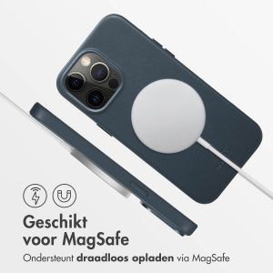 Accezz MagSafe Leather Backcover iPhone 14 Pro Max - Nightfall Blue