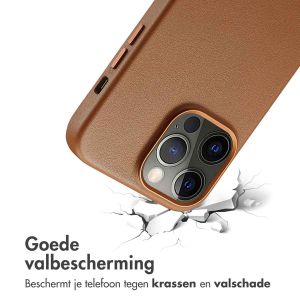 Accezz MagSafe Leather Backcover iPhone 14 Pro Max - Sienna Brown