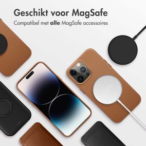 Accezz MagSafe Leather Backcover iPhone 14 Pro Max - Sienna Brown