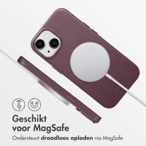 Accezz MagSafe Leather Backcover iPhone 15 - Heath Purple