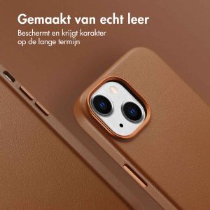 Accezz MagSafe Leather Backcover iPhone 15 - Sienna Brown