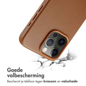 Accezz MagSafe Leather Backcover iPhone 15 Pro - Sienna Brown