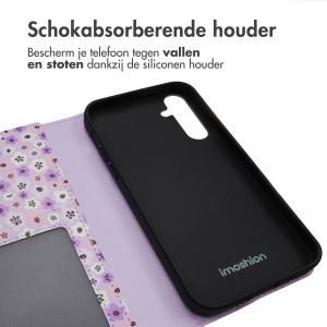 iMoshion Design Bookcase Samsung Galaxy A25 - Purple Flowers