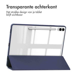iMoshion Trifold Hardcase Bookcase voor de Samsung Tab S9 FE Plus / Tab S9 Plus 12.4 inch - Donkerblauw