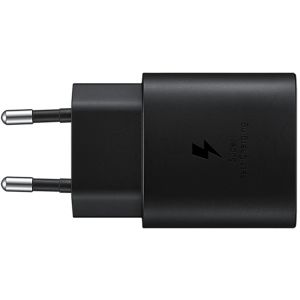 Samsung Originele USB-C naar USB-C kabel - 1.8 meter - 25 Watt - Zwart + Originele Fast Charging Adapter USB-C Oplader - In Fabrieksverpakking - 25 Watt - Zwart