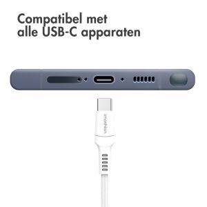iMoshion Braided USB-C naar USB-A kabel - 1 meter - Wit