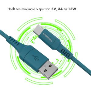 iMoshion Braided USB-C naar USB kabel - 2 meter - Donkerblauw