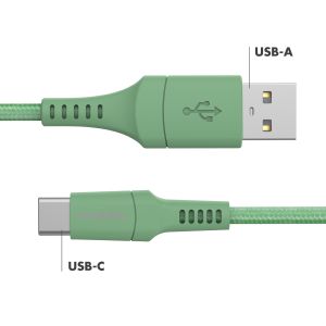 iMoshion Braided USB-C naar USB kabel - 1 meter - Groen