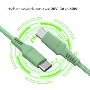 iMoshion Braided USB-C naar USB-C kabel - 1 meter - Groen