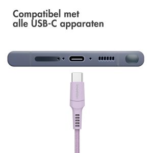 iMoshion Braided USB-C naar USB-C kabel - 2 meter - Lila
