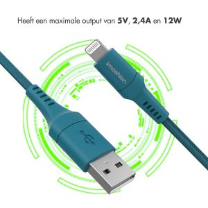 iMoshion Lightning naar USB kabel - Non-MFi - Gevlochten textiel - 2 meter - Donkerblauw