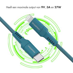 iMoshion Lightning naar USB-C kabel - Non-MFi - Gevlochten textiel - 2 meter - Donkerblauw