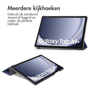 iMoshion Trifold Bookcase Samsung Galaxy Tab A9 Plus - Donkerblauw