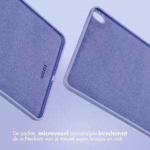 Accezz Liquid Silicone Backcover met penhouder iPad Air (2020 - 2022) - Lila