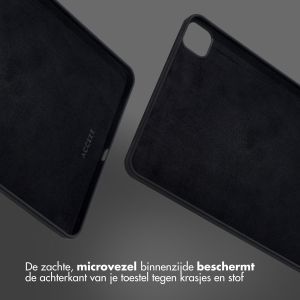 Accezz Liquid Silicone Backcover met penhouder iPad Pro 11 (2018 - 2022) - Zwart