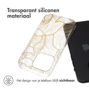 iMoshion Design hoesje iPhone 15 Pro - Golden Leaves