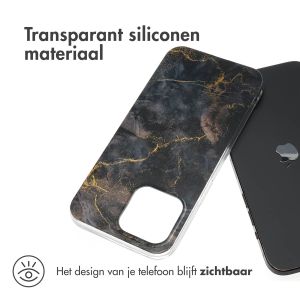 iMoshion Design hoesje iPhone 15 Pro Max - Black Marble