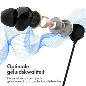 iMoshion In-ear oordopjes - Bedrade oordopjes - Met AUX / 3,5 mm Jack aansluiting - Zwart