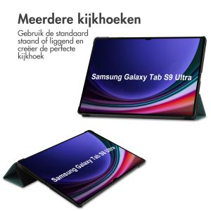 iMoshion Trifold Bookcase Samsung Galaxy Tab S9 Ultra 14.6 inch - Donkergroen