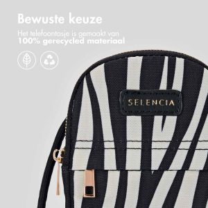 Selencia Telefoontasje - Zebra Black