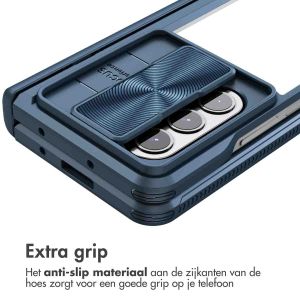 iMoshion Camslider Backcover Samsung Galaxy Z Fold 5 - Donkerblauw