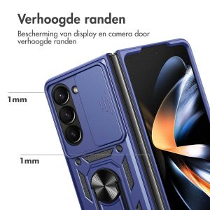 iMoshion Rugged Backcover met ring Samsung Galaxy Z Fold 5 - Donkerblauw