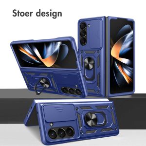 iMoshion Rugged Backcover met ring Samsung Galaxy Z Fold 5 - Donkerblauw