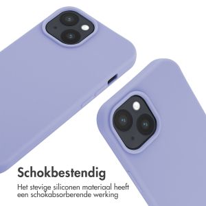 iMoshion Siliconen hoesje met koord iPhone 15 - Paars