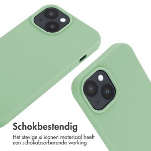 iMoshion Siliconen hoesje met koord iPhone 15 - Groen