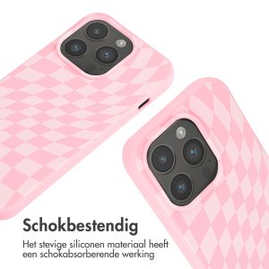 iMoshion Siliconen design hoesje met koord iPhone 15 Pro - Retro Pink