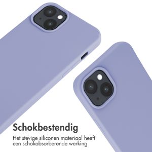 iMoshion Siliconen hoesje met koord iPhone 15 Plus - Paars