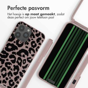 iMoshion Siliconen design hoesje met koord iPhone 15 Pro Max - Animal Pink