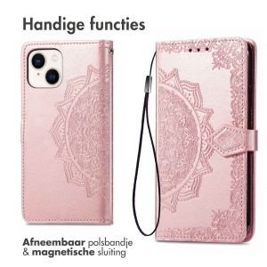 iMoshion Mandala Bookcase iPhone 15 - Rosé Goud