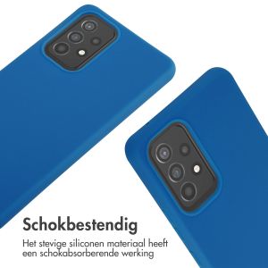 iMoshion Siliconen hoesje met koord Samsung Galaxy A53 - Blauw