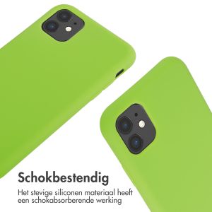 iMoshion Siliconen hoesje met koord iPhone 11 - Fluor Groen