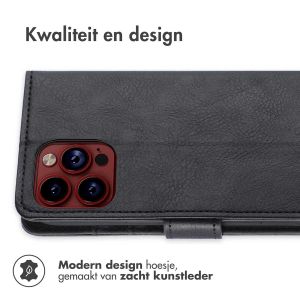 iMoshion Luxe Bookcase iPhone 15 Pro Max - Zwart