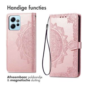 iMoshion Mandala Bookcase Xiaomi Redmi Note 12 (4G) - Rosé Goud