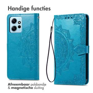 iMoshion Mandala Bookcase Xiaomi Redmi Note 12 (4G) - Turquoise