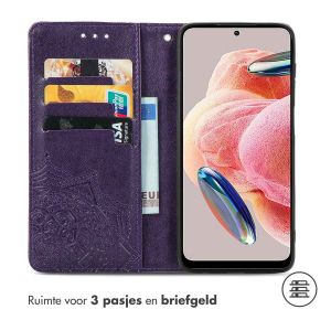 iMoshion Mandala Bookcase Xiaomi Redmi Note 12 (4G) - Paars