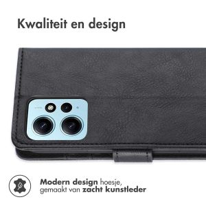iMoshion Luxe Bookcase Xiaomi Redmi Note 12 (4G) - Zwart
