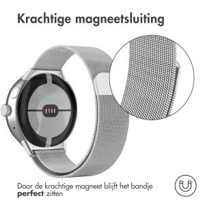 iMoshion Milanees magnetisch bandje Google Pixel Watch / Watch 2 - Zilver