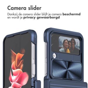 iMoshion Camslider Backcover Samsung Galaxy Z Flip 4 - Donkerblauw