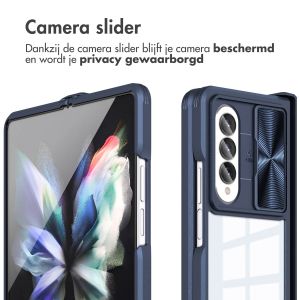 iMoshion Camslider Backcover Samsung Galaxy Z Fold 4 - Donkerblauw