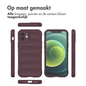 iMoshion EasyGrip Backcover iPhone 12 - Aubergine