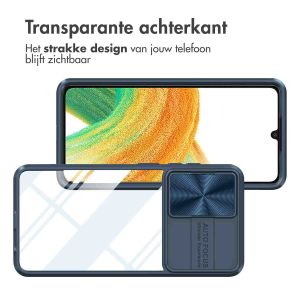 iMoshion Camslider Backcover Samsung Galaxy A33 - Donkerblauw