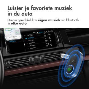iMoshion Bluetooth Transmitter Auto - Bluetooth 5.1 ontvanger - 3.5 mm jack / AUX - Zwart