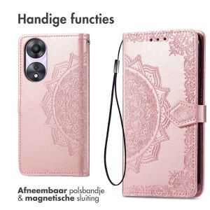 iMoshion Mandala Bookcase Oppo A78 (5G) - Rosé Goud