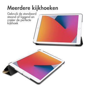 iMoshion Trifold Design Bookcase iPad 7 (2019) / iPad 8 (2020) / iPad 9 (2021) 10.2 inch - Stars Sky
