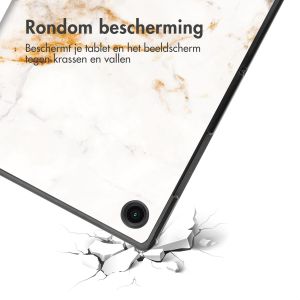 iMoshion Trifold Design Bookcase Samsung Galaxy Tab A8 - White Marble